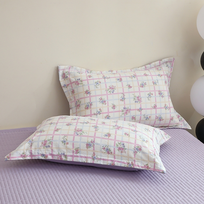 91家纺网 家纺一手货源 找家纺 仟网汇 2025新款亲肤皱皱棉四件套皱皱纱四件套 时恋