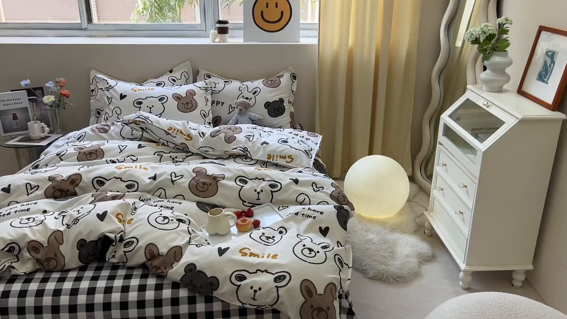 91家纺网 家纺一手货源 找家纺 港岛妹妹 2025年春夏新款芦荟棉印花四件套 游乐园