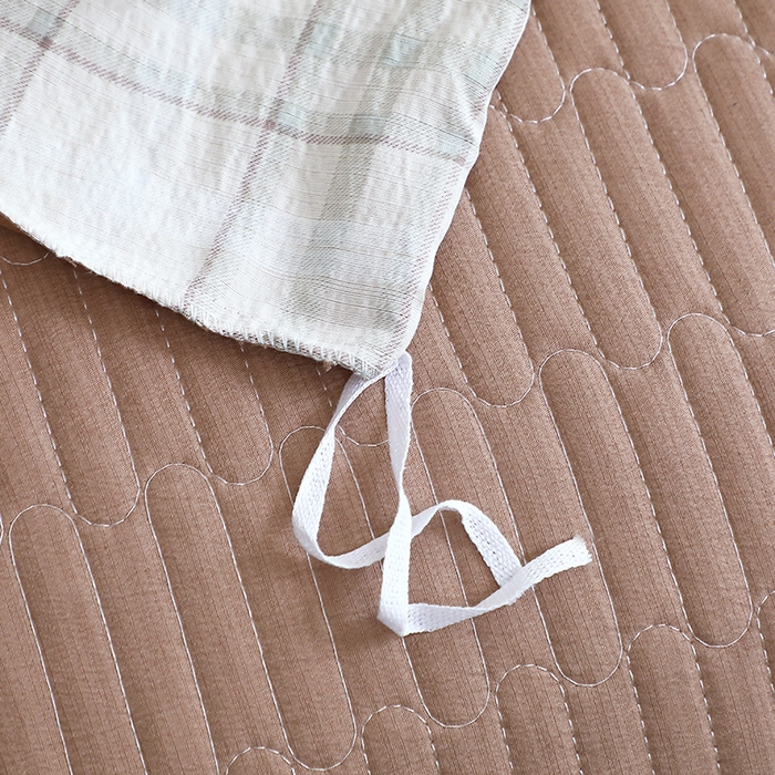 91家纺网 家纺一手货源 找家纺 仟网汇 2025新款亲肤皱皱棉四件套皱皱纱四件套 甜心奶泡