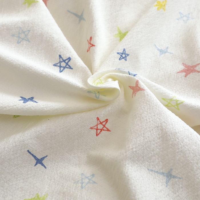 91家纺网 家纺一手货源 找家纺 仟网汇 2025新款亲肤皱皱棉四件套皱皱纱四件套 星空物语