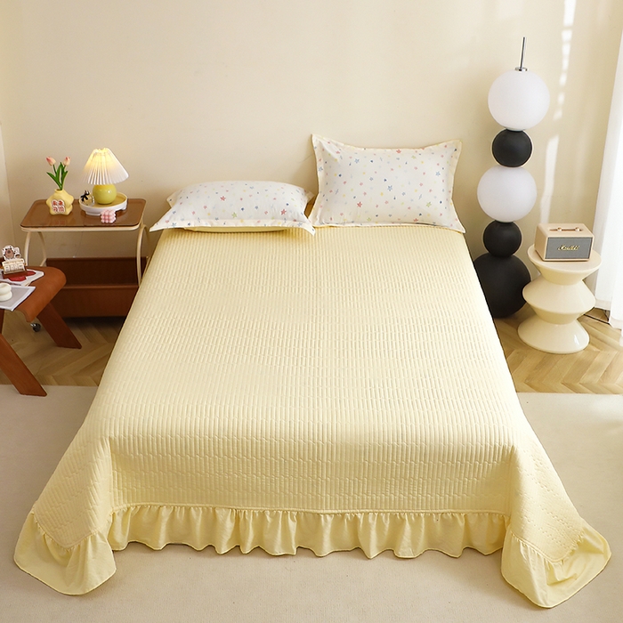 91家纺网 家纺一手货源 找家纺 仟网汇 2025新款亲肤皱皱棉四件套皱皱纱四件套 星空物语