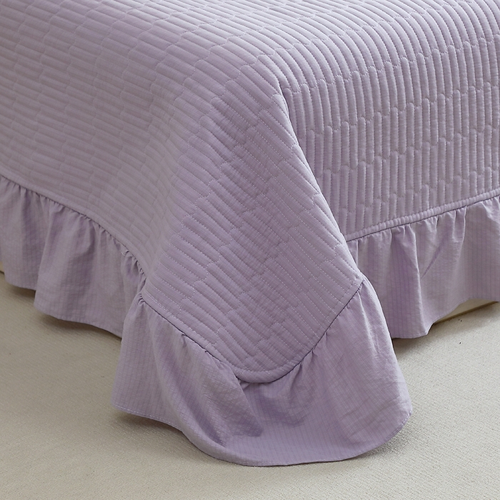 91家纺网 家纺一手货源 找家纺 仟网汇 2025新款亲肤皱皱棉四件套皱皱纱四件套 韵染斑斓