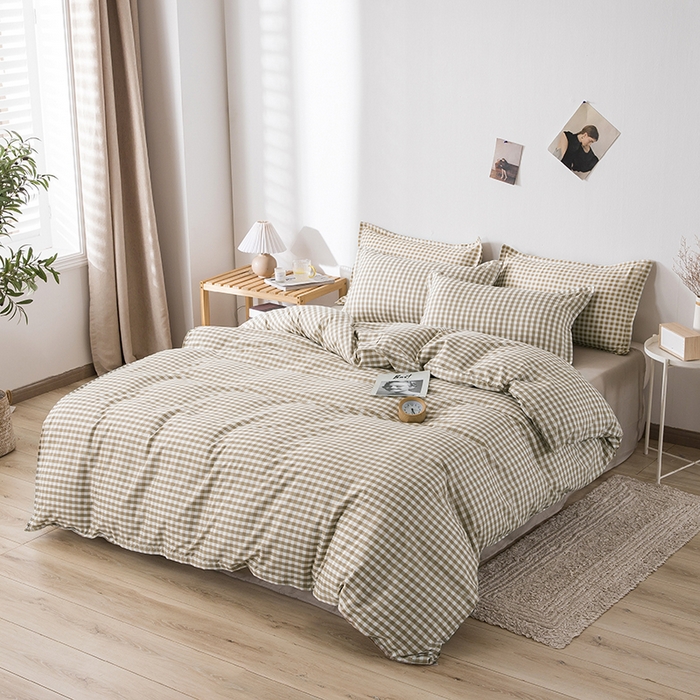 91家纺网 家纺一手货源 找家纺 港岛妹妹 2025年春夏新款芦荟棉印花四件套 驼小格