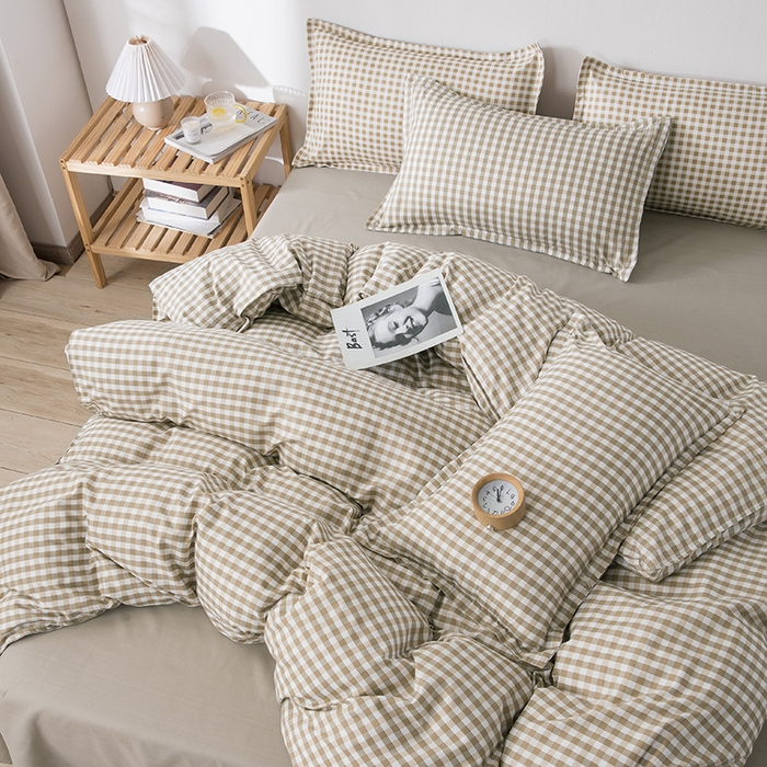 91家纺网 家纺一手货源 找家纺 港岛妹妹 2025年春夏新款芦荟棉印花四件套 驼小格