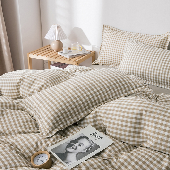 91家纺网 家纺一手货源 找家纺 港岛妹妹 2025年春夏新款芦荟棉印花四件套 驼小格