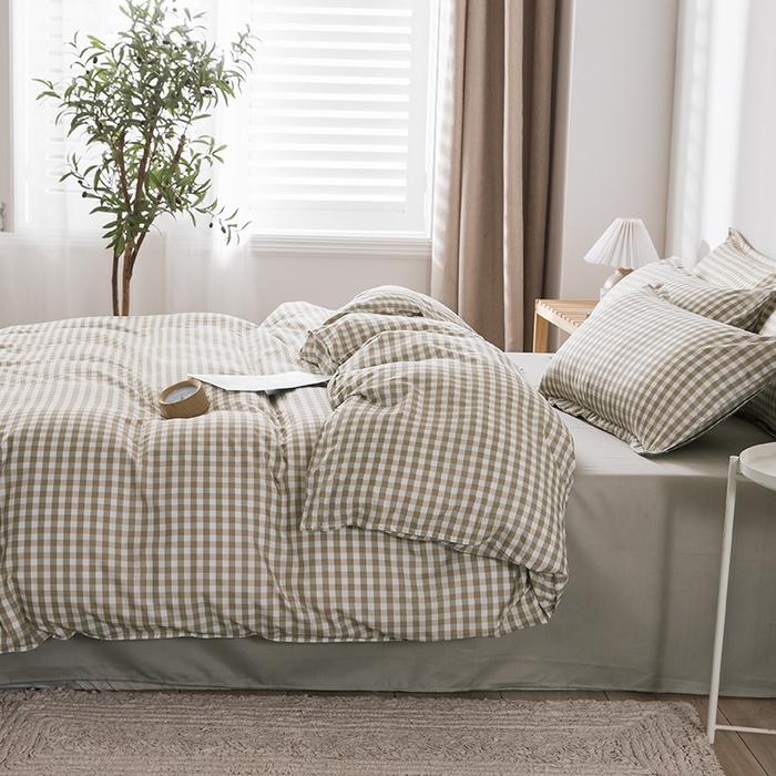 91家纺网 家纺一手货源 找家纺 港岛妹妹 2025年春夏新款芦荟棉印花四件套 驼小格