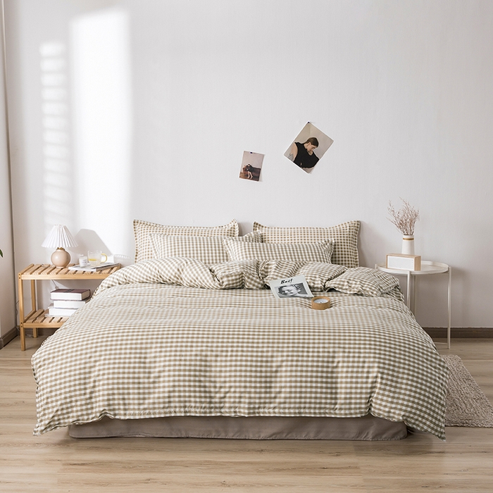 91家纺网 家纺一手货源 找家纺 港岛妹妹 2025年春夏新款芦荟棉印花四件套 驼小格