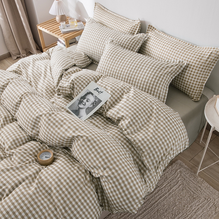 91家纺网 家纺一手货源 找家纺 港岛妹妹 2025年春夏新款芦荟棉印花四件套 驼小格