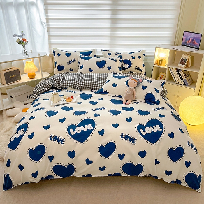 港岛妹妹 2025年春夏新款芦荟棉印花四件套 誓言