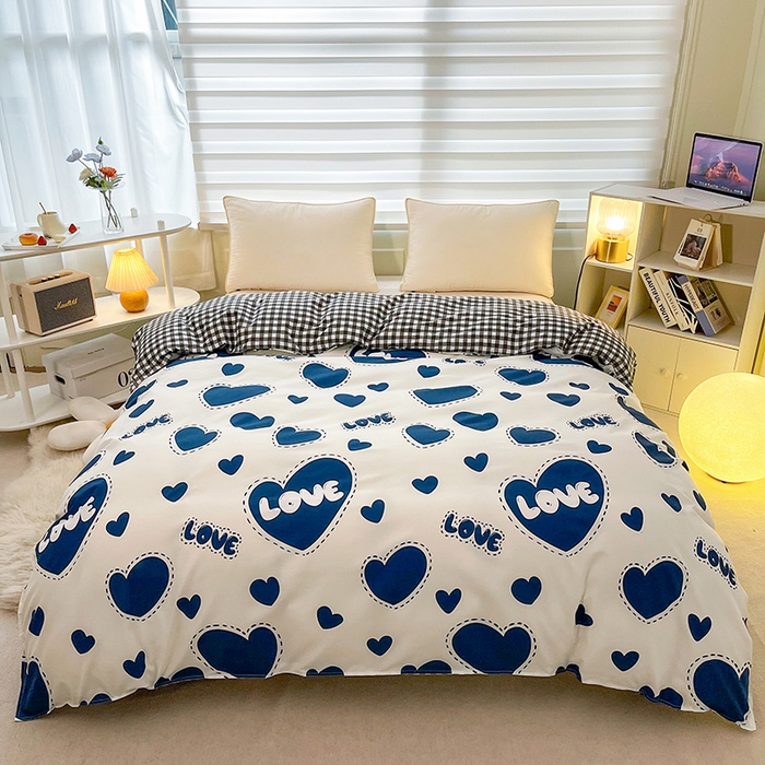 91家纺网 家纺一手货源 找家纺 港岛妹妹 2025年春夏新款芦荟棉印花四件套 誓言