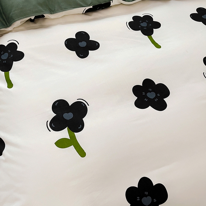 91家纺网 家纺一手货源 找家纺 港岛妹妹 2025年春夏新款芦荟棉印花四件套 轻颜