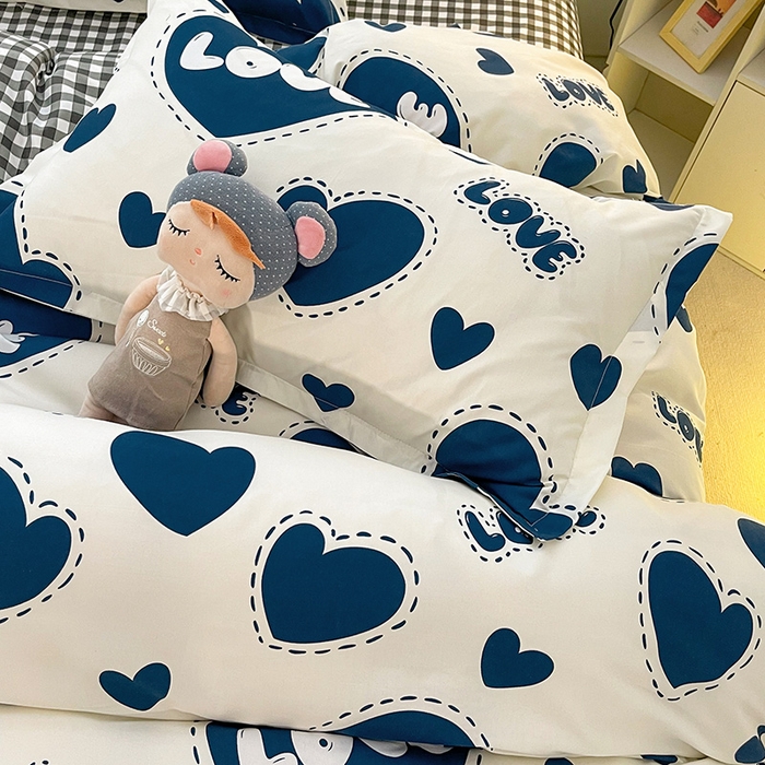 91家纺网 家纺一手货源 找家纺 港岛妹妹 2025年春夏新款芦荟棉印花四件套 誓言