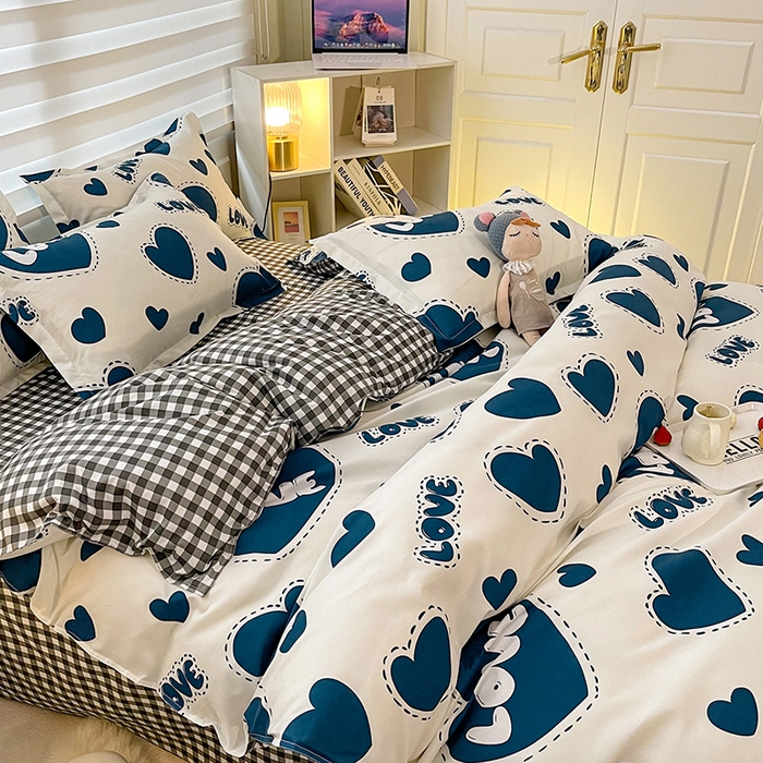 91家纺网 家纺一手货源 找家纺 港岛妹妹 2025年春夏新款芦荟棉印花四件套 誓言