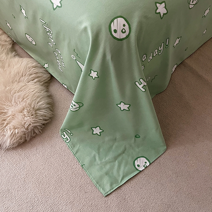 91家纺网 家纺一手货源 找家纺 港岛妹妹 2025年春夏新款芦荟棉印花四件套 羊咩咩