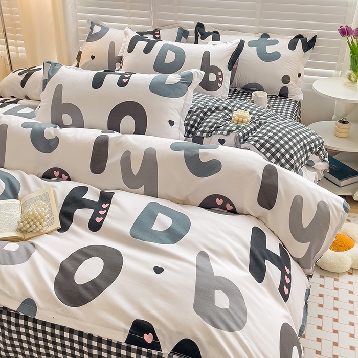 91家纺网 家纺一手货源 找家纺 港岛妹妹 2025年春夏新款芦荟棉印花四件套 维卡