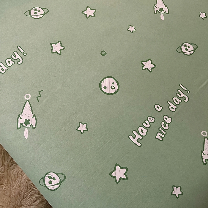 91家纺网 家纺一手货源 找家纺 港岛妹妹 2025年春夏新款芦荟棉印花四件套 羊咩咩