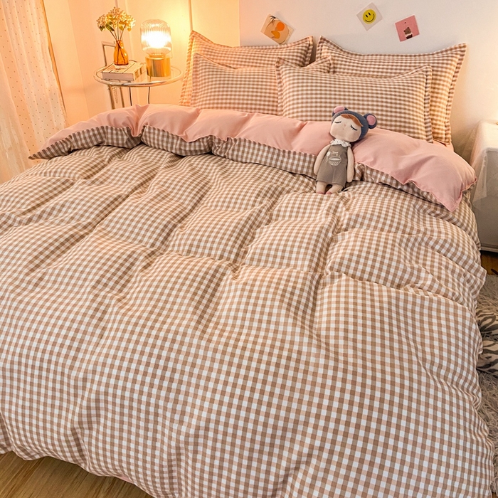 91家纺网 家纺一手货源 找家纺 港岛妹妹 2025年春夏新款芦荟棉印花四件套 玉小格