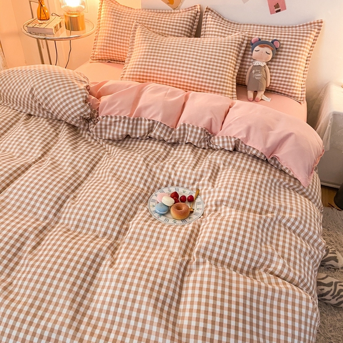 91家纺网 家纺一手货源 找家纺 港岛妹妹 2025年春夏新款芦荟棉印花四件套 玉小格