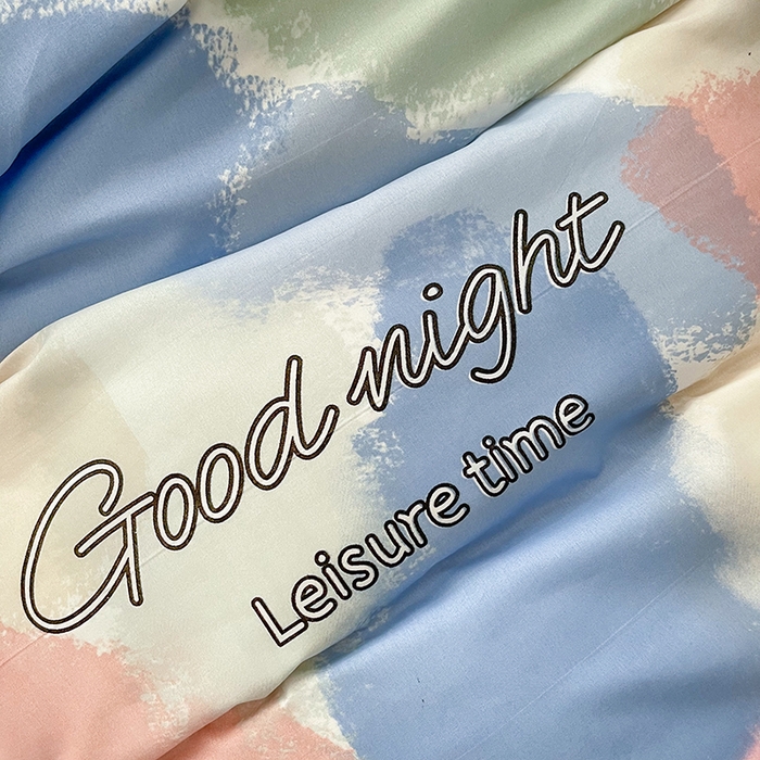 91家纺网 家纺一手货源 找家纺 港岛妹妹 2025年春夏新款芦荟棉印花四件套 渲染