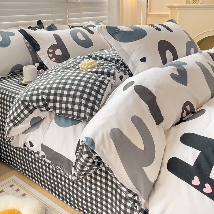 91家纺网 家纺一手货源 找家纺 港岛妹妹 2025年春夏新款芦荟棉印花四件套 维卡