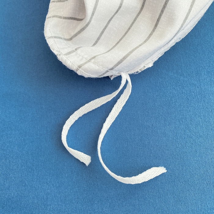 91家纺网 家纺一手货源 找家纺 雅阁尔家纺2025新款无印良品风棋盘格贴标四件套 白条蓝