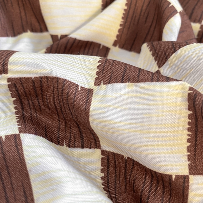 91家纺网 家纺一手货源 找家纺 雅阁尔家纺2025新款无印良品风棋盘格贴标四件套 复古咖