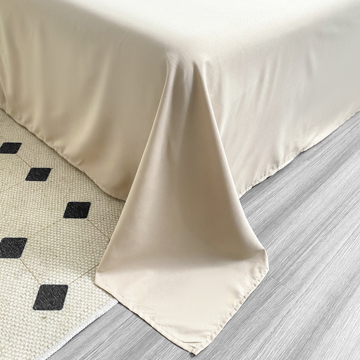 91家纺网 家纺一手货源 找家纺 雅阁尔家纺2025新款无印良品风棋盘格贴标四件套 复古咖