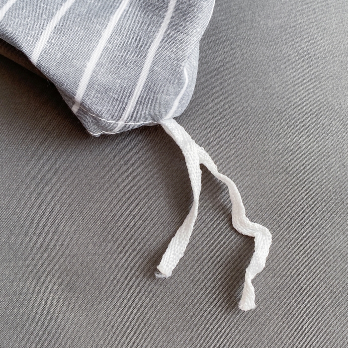 91家纺网 家纺一手货源 找家纺 雅阁尔家纺2025新款无印良品风棋盘格贴标四件套 黑白条