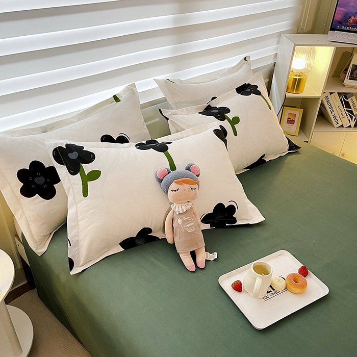 91家纺网 家纺一手货源 找家纺 港岛妹妹 2025年春夏新款芦荟棉印花四件套 轻颜