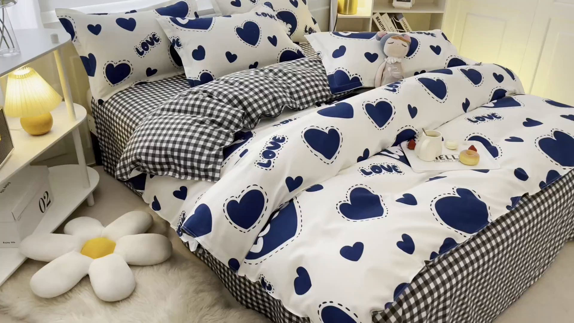 91家纺网 家纺一手货源 找家纺 港岛妹妹 2025年春夏新款芦荟棉印花四件套 誓言