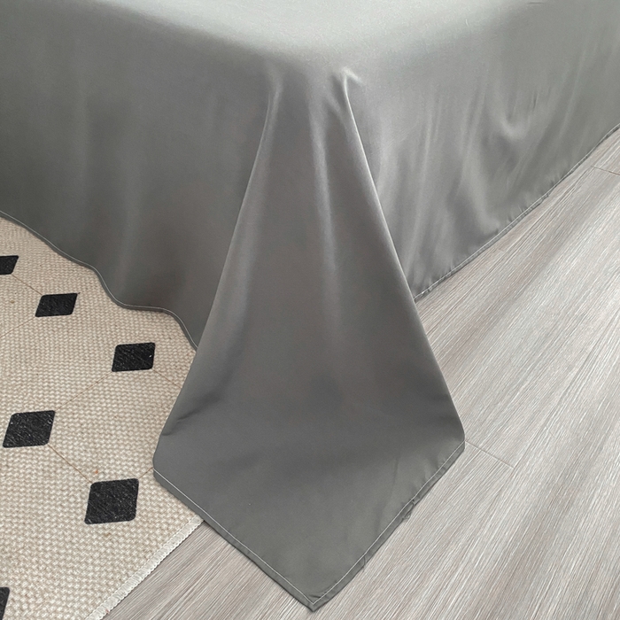 91家纺网 家纺一手货源 找家纺 雅阁尔家纺2025新款无印良品风棋盘格贴标四件套 米卡格