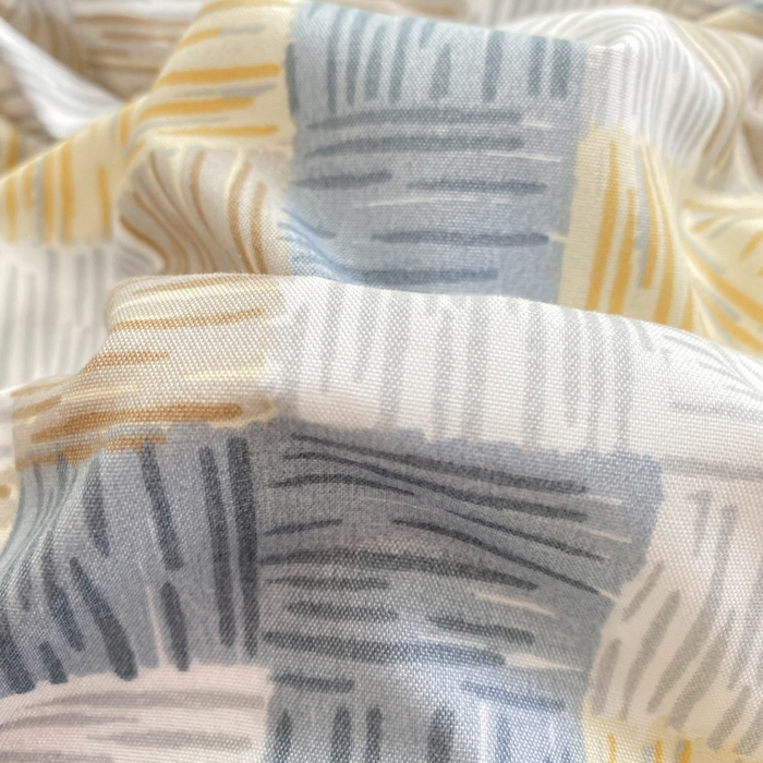 91家纺网 家纺一手货源 找家纺 雅阁尔家纺2025新款无印良品风棋盘格贴标四件套 魔方格