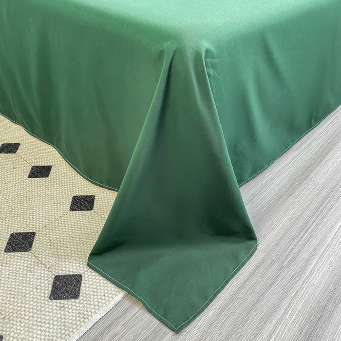 91家纺网 家纺一手货源 找家纺 雅阁尔家纺2025新款无印良品风棋盘格贴标四件套 棋盘格-绿