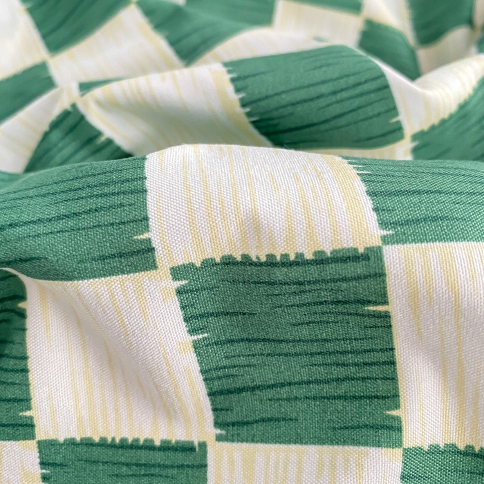 91家纺网 家纺一手货源 找家纺 雅阁尔家纺2025新款无印良品风棋盘格贴标四件套 棋盘格-绿