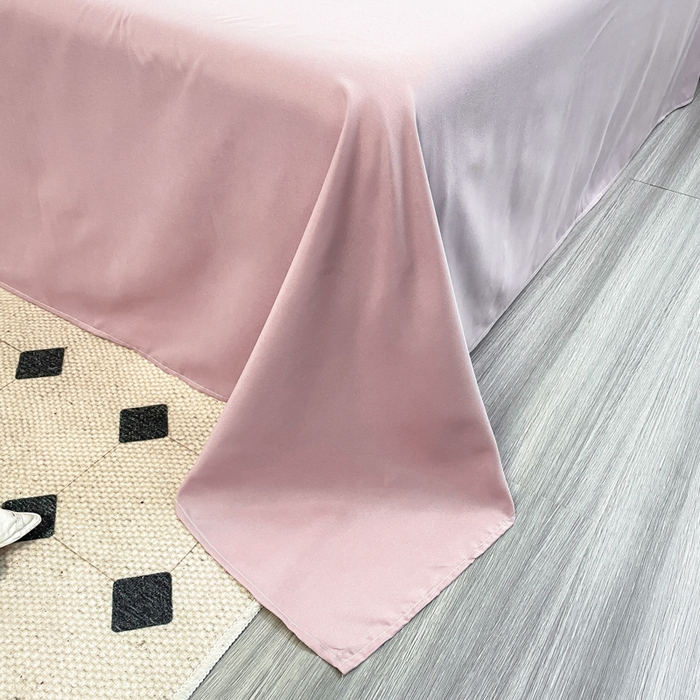 91家纺网 家纺一手货源 找家纺 雅阁尔家纺2025新款无印良品风棋盘格贴标四件套 棋盘格-紫