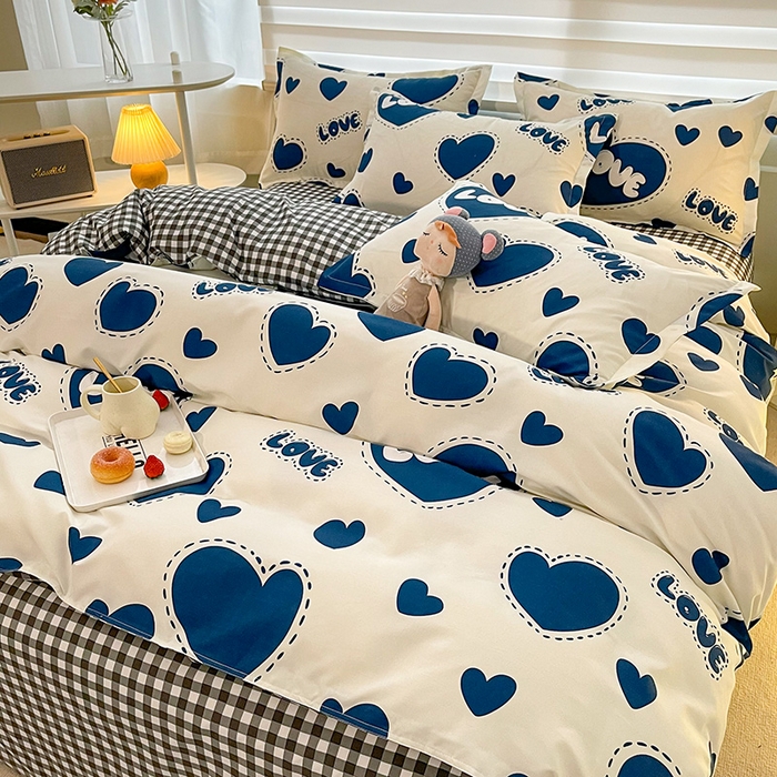 91家纺网 家纺一手货源 找家纺 港岛妹妹 2025年春夏新款芦荟棉印花四件套 誓言