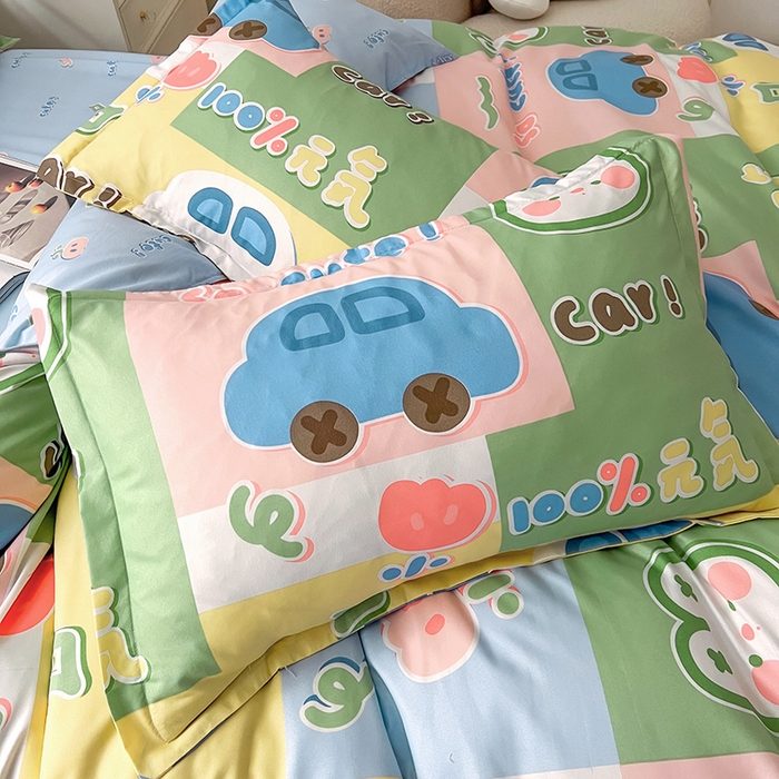 91家纺网 家纺一手货源 找家纺 港岛妹妹 2025年春夏新款芦荟棉印花四件套 元气满满