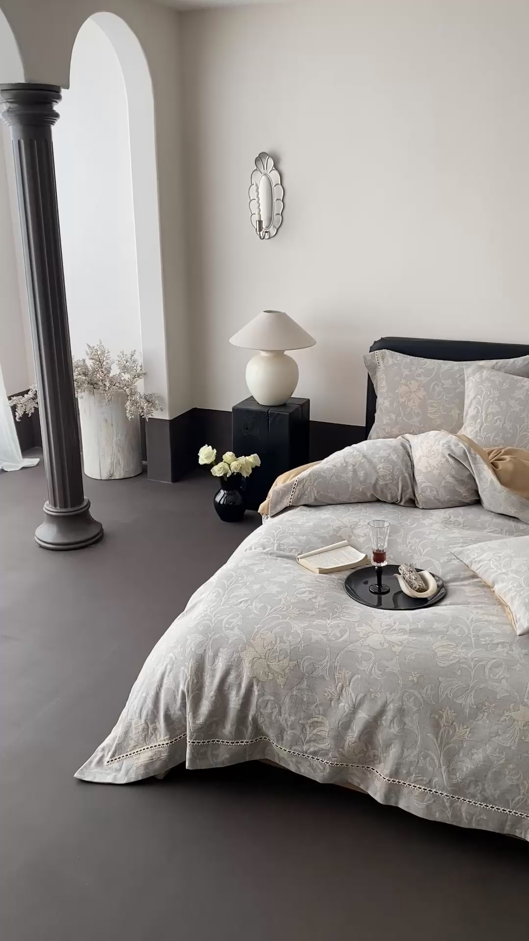 91家纺网 家纺一手货源 找家纺 （总）赫帛 2025新款60支全棉双层纱四件套-藤语