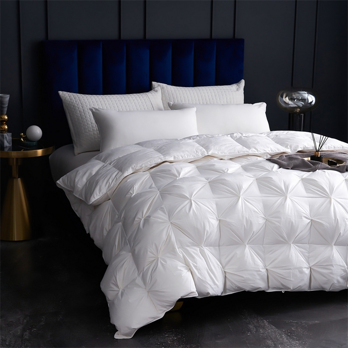 91家纺网 家纺一手货源 找家纺 呆头鹅羽绒工厂店 2025新款全棉羽丝绒扭花被 白鹅绒鸭绒被子被芯羽绒工厂店 白色