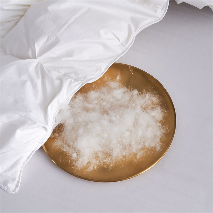 91家纺网 家纺一手货源 找家纺 呆头鹅羽绒工厂店 2025新款全棉羽丝绒扭花被 白鹅绒鸭绒被子被芯羽绒工厂店 白色