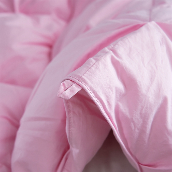 91家纺网 家纺一手货源 找家纺 呆头鹅羽绒工厂店 2025新款全棉羽丝绒扭花被 白鹅绒鸭绒被子被芯羽绒工厂店 粉色