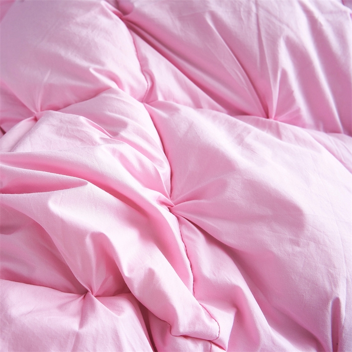 91家纺网 家纺一手货源 找家纺 呆头鹅羽绒工厂店 2025新款全棉羽丝绒扭花被 白鹅绒鸭绒被子被芯羽绒工厂店 粉色