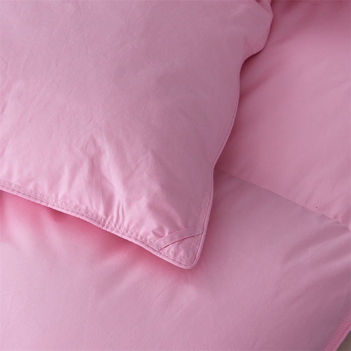91家纺网 家纺一手货源 找家纺 呆头鹅羽绒工厂店 2025新款全棉羽丝绒标准被 白鹅绒鸭绒被子被芯羽绒工厂店 粉色