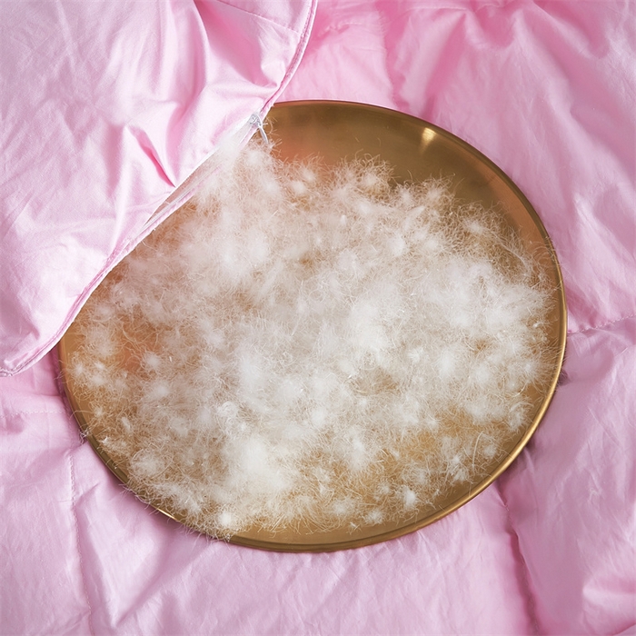 91家纺网 家纺一手货源 找家纺 呆头鹅羽绒工厂店 2025新款全棉羽丝绒扭花被 白鹅绒鸭绒被子被芯羽绒工厂店 粉色