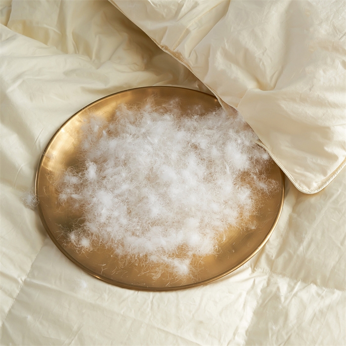 91家纺网 家纺一手货源 找家纺 呆头鹅羽绒工厂店 2025新款全棉羽丝绒扭花被 白鹅绒鸭绒被子被芯羽绒工厂店 黄色