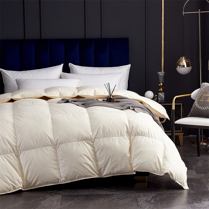 91家纺网 家纺一手货源 找家纺 呆头鹅羽绒工厂店 2025新款全棉羽丝绒标准被 白鹅绒鸭绒被子被芯羽绒工厂店 黄色