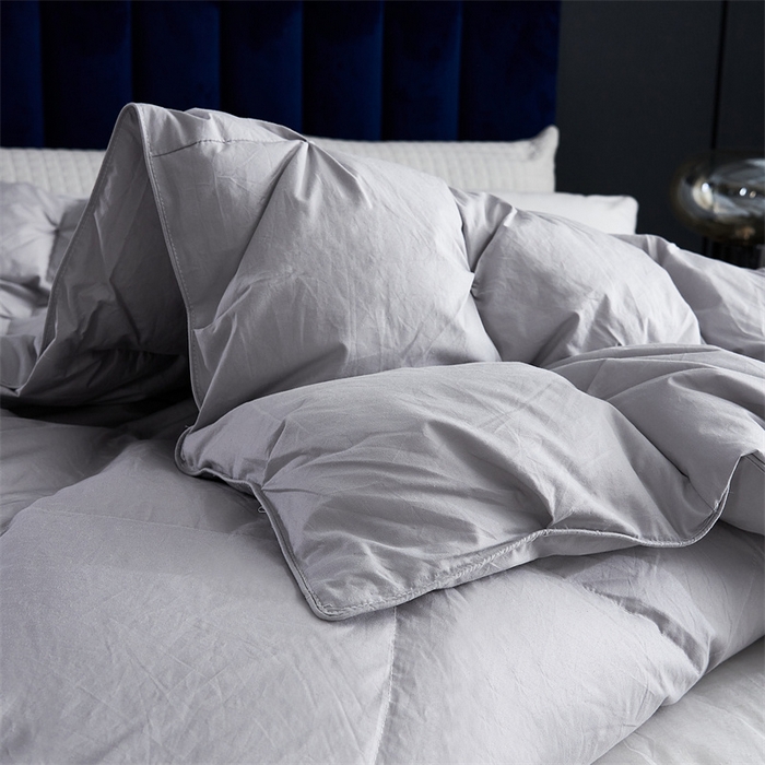 91家纺网 家纺一手货源 找家纺 呆头鹅羽绒工厂店 2025新款全棉羽丝绒扭花被 白鹅绒鸭绒被子被芯羽绒工厂店 灰色