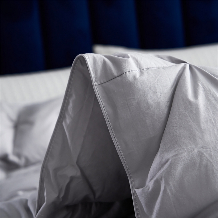 91家纺网 家纺一手货源 找家纺 呆头鹅羽绒工厂店 2025新款全棉羽丝绒扭花被 白鹅绒鸭绒被子被芯羽绒工厂店 灰色