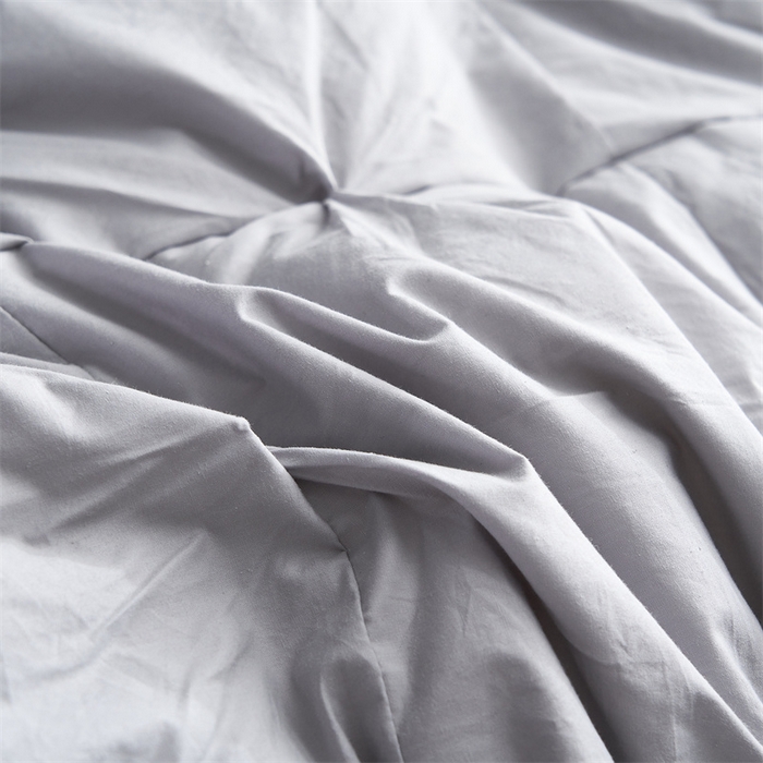 91家纺网 家纺一手货源 找家纺 呆头鹅羽绒工厂店 2025新款全棉羽丝绒扭花被 白鹅绒鸭绒被子被芯羽绒工厂店 灰色