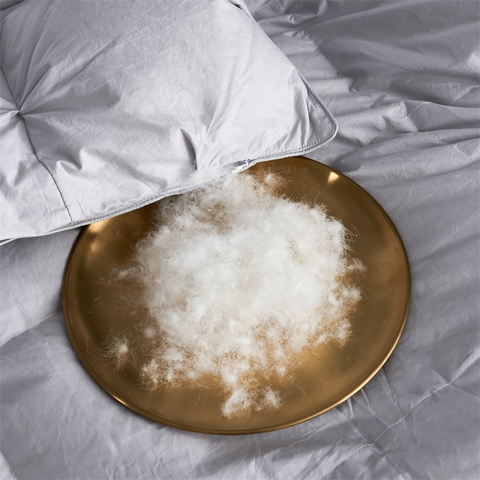 91家纺网 家纺一手货源 找家纺 呆头鹅羽绒工厂店 2025新款全棉羽丝绒扭花被 白鹅绒鸭绒被子被芯羽绒工厂店 灰色